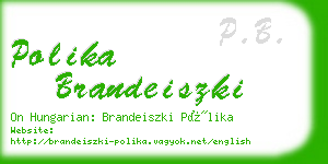 polika brandeiszki business card